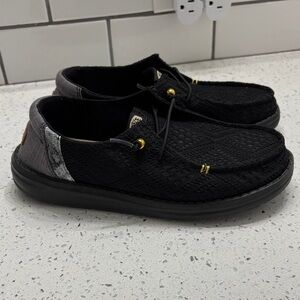 Hey Dude Women’s Black and Gray Loafers